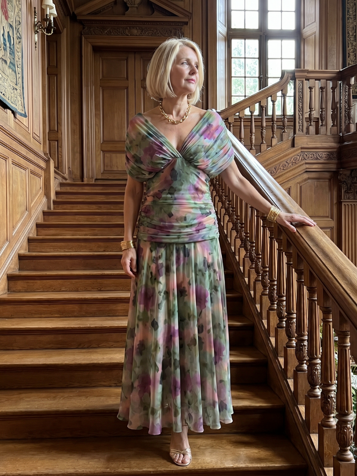 Calen | Rochie Midi cu Umeri Descoperiți