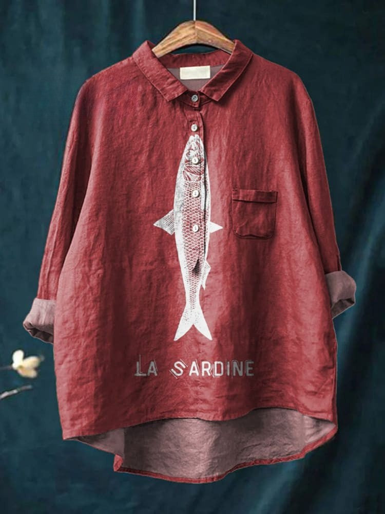 Lily | Tricou Grafic Sardină