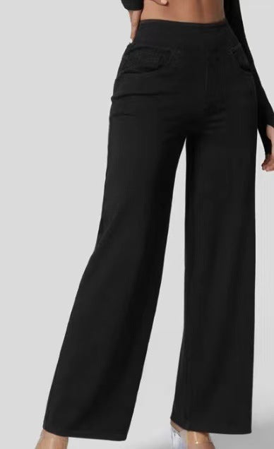 Solène - Jeans cu Picior Larg Fit Relaxed