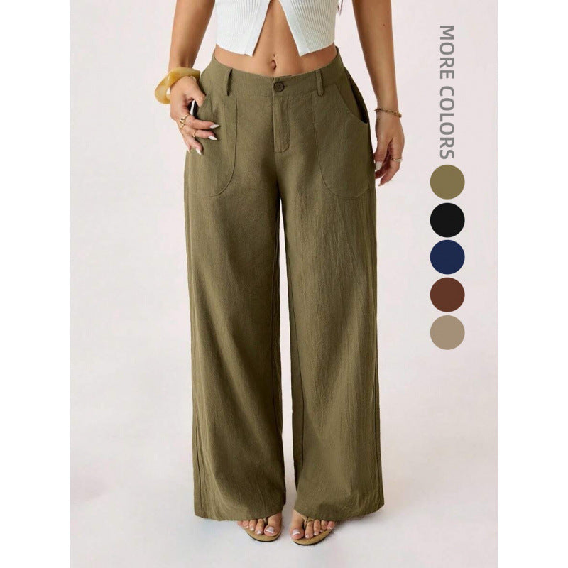 Élina™ Pantalon Larg Eleganță Naturală