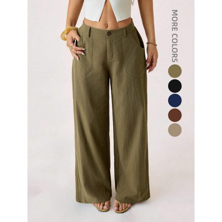 Élina™ Pantalon Larg Eleganță Naturală