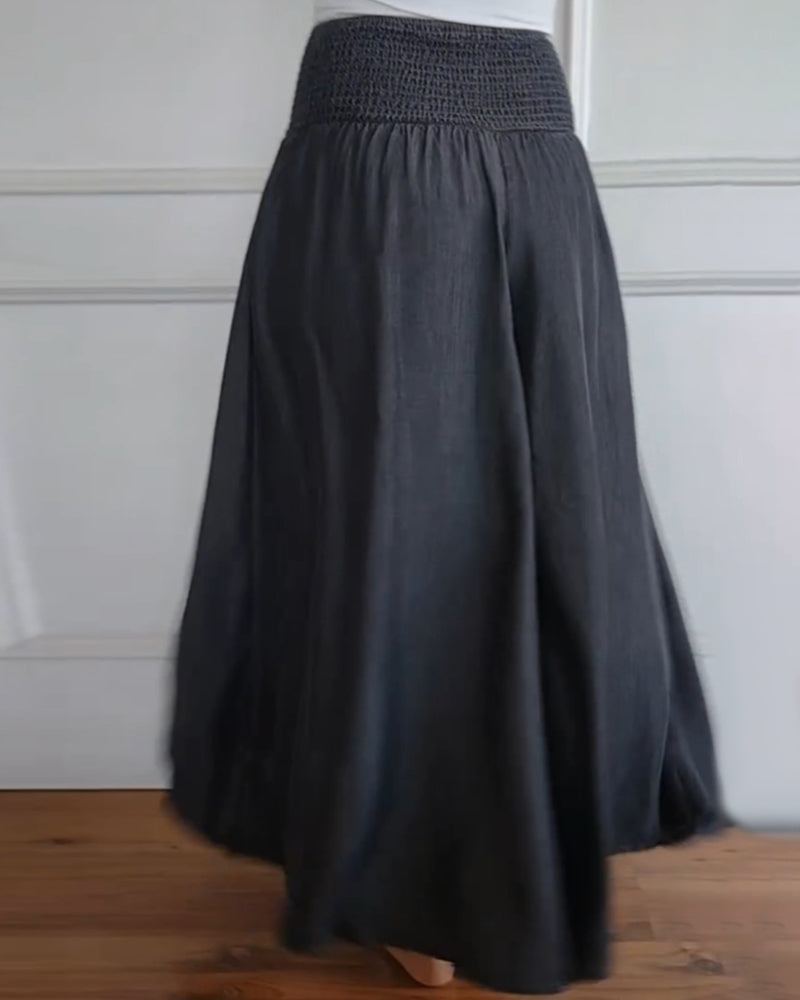 Jasper | Pantalon Fluid cu Talie Smockată