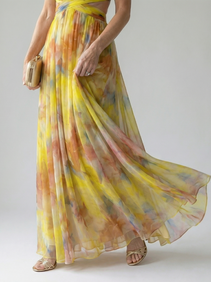 Isel | Rochie Maxi cu Mâneci