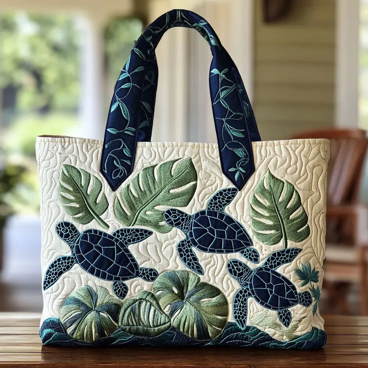 Geantă handmade - Grația țestoasei marine