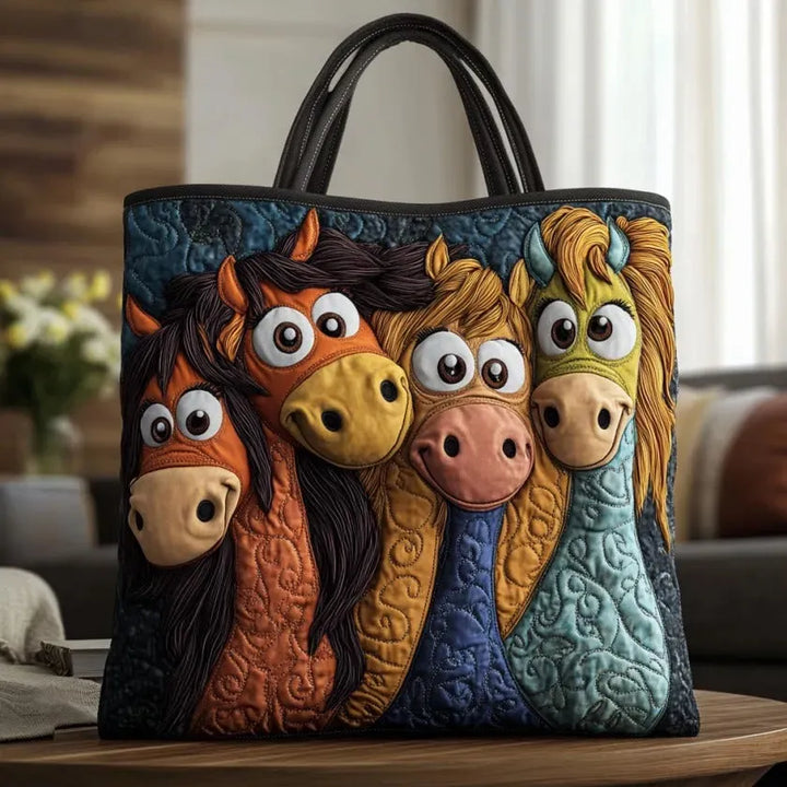 Geantă handmade - Ponei jucăuși