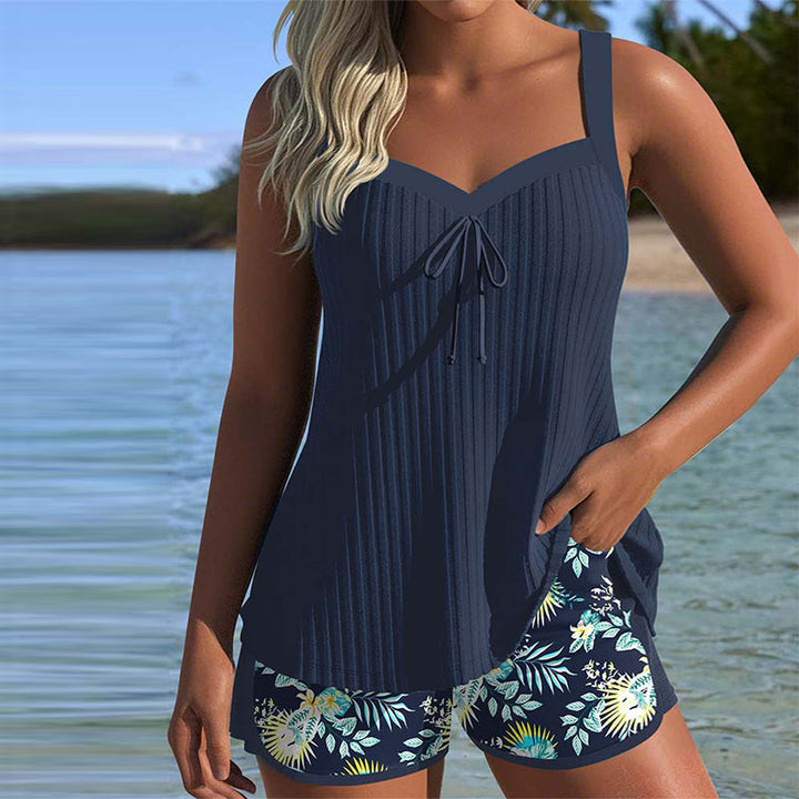 Bloom | Tankini cu dungi și pantaloni de plajă din două piese