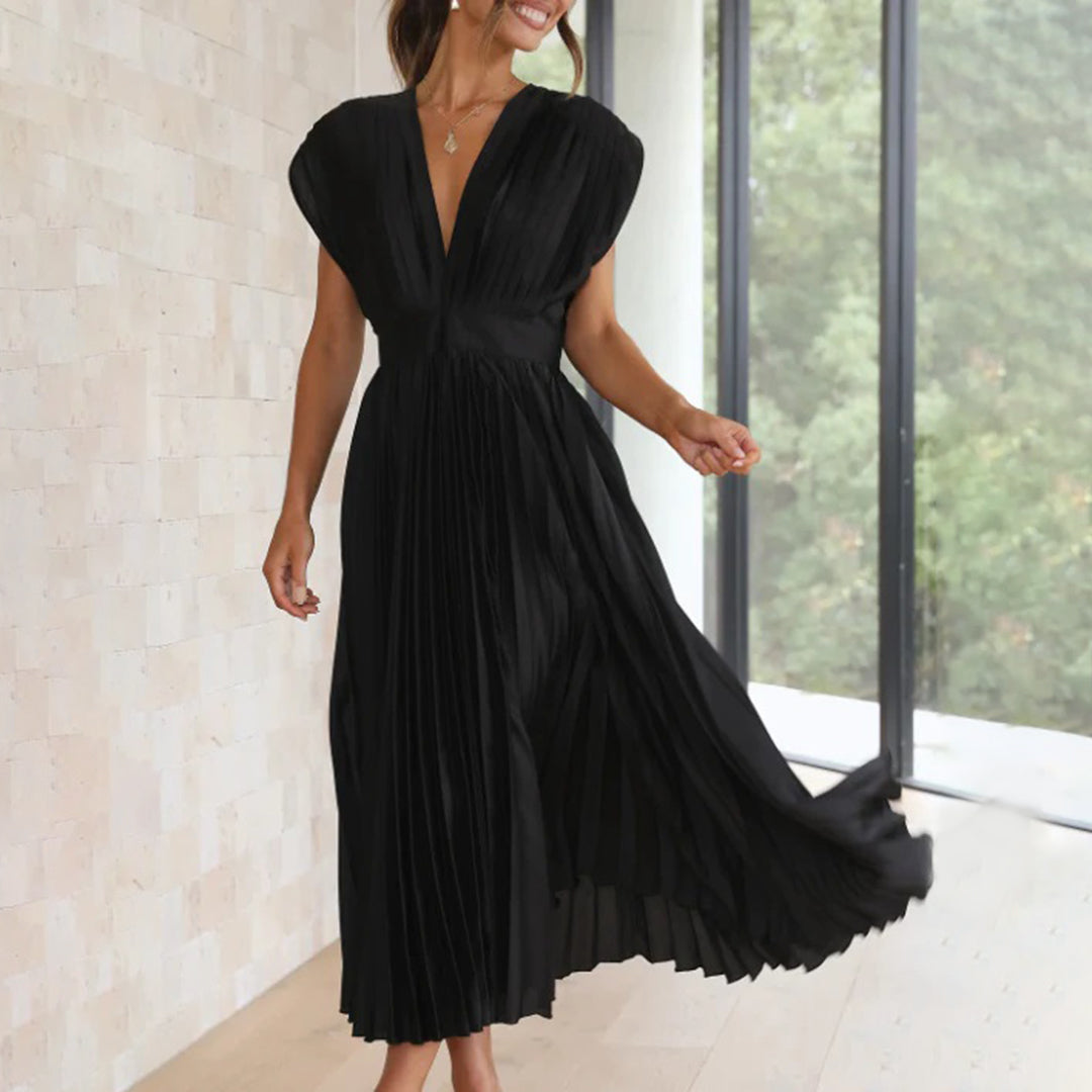 Marni™ | Rochie Midi Plisată Timeless