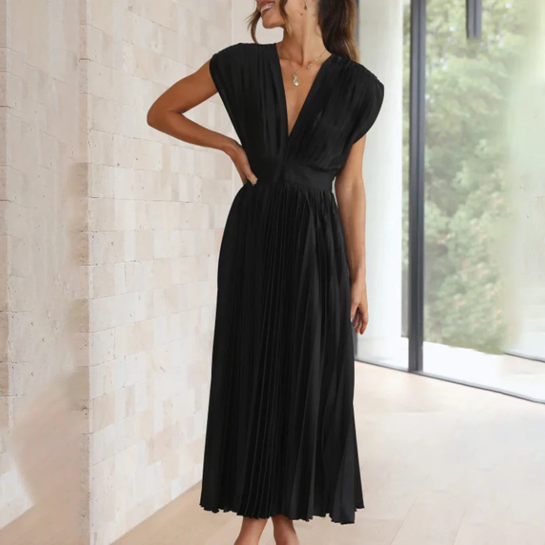 Marni™ | Rochie Midi Plisată Timeless