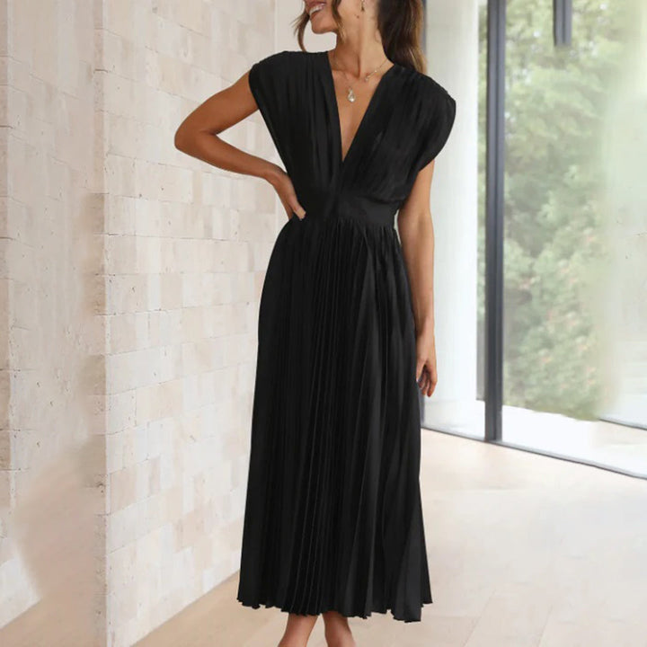 Marni™ | Rochie Midi Plisată Timeless