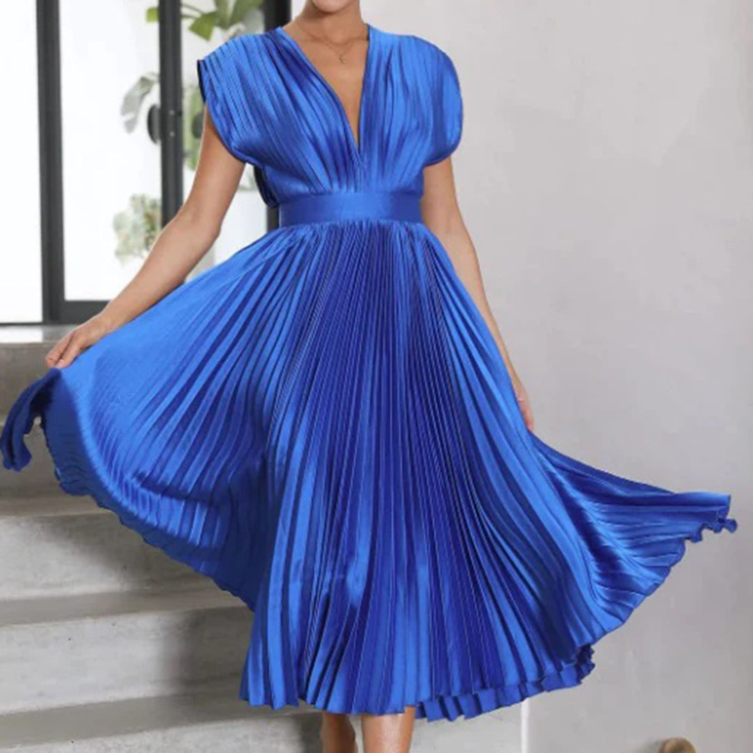 Marni™ | Rochie Midi Plisată Timeless