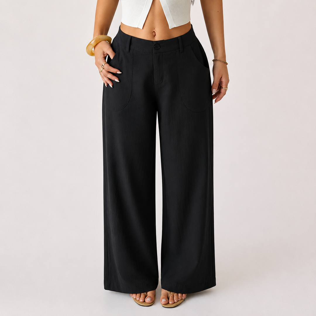 Élina™ Pantalon Larg Eleganță Naturală