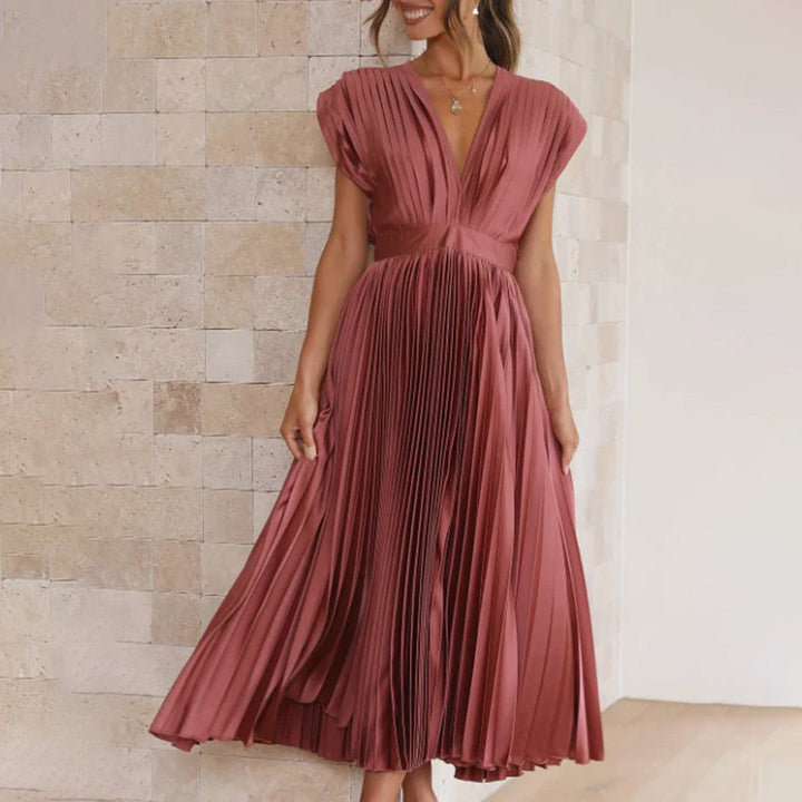 Marni™ | Rochie Midi Plisată Timeless