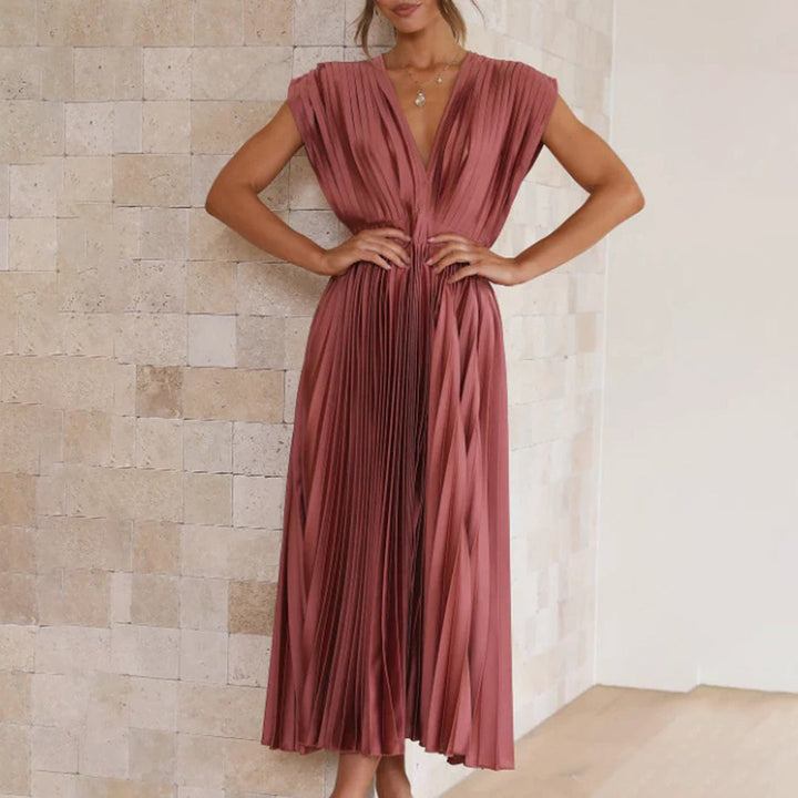 Marni™ | Rochie Midi Plisată Timeless
