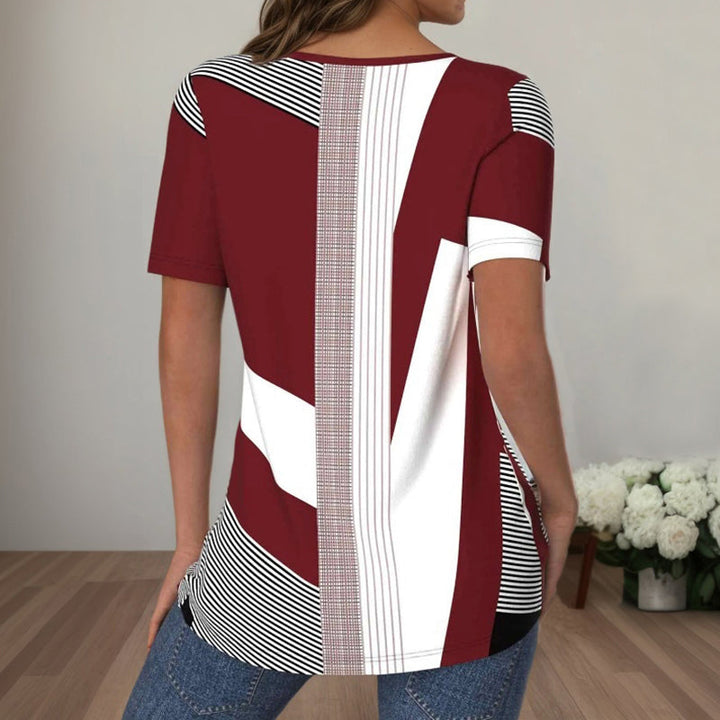 Tricou Rayé Cu Blocuri De Culoare
