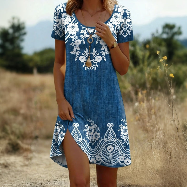 Rochie Vintage Cu Imprimare Florală