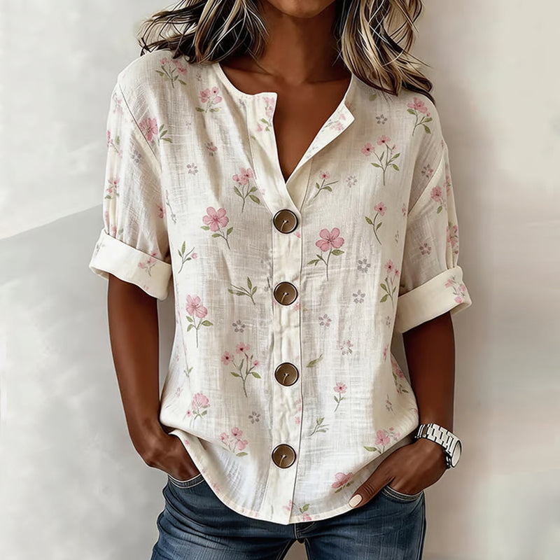 Bluză Vintage Cu Imprimat Floral