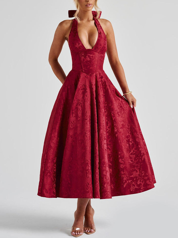 Maya™ | Rochie Midi Elegantă în Galben Limon