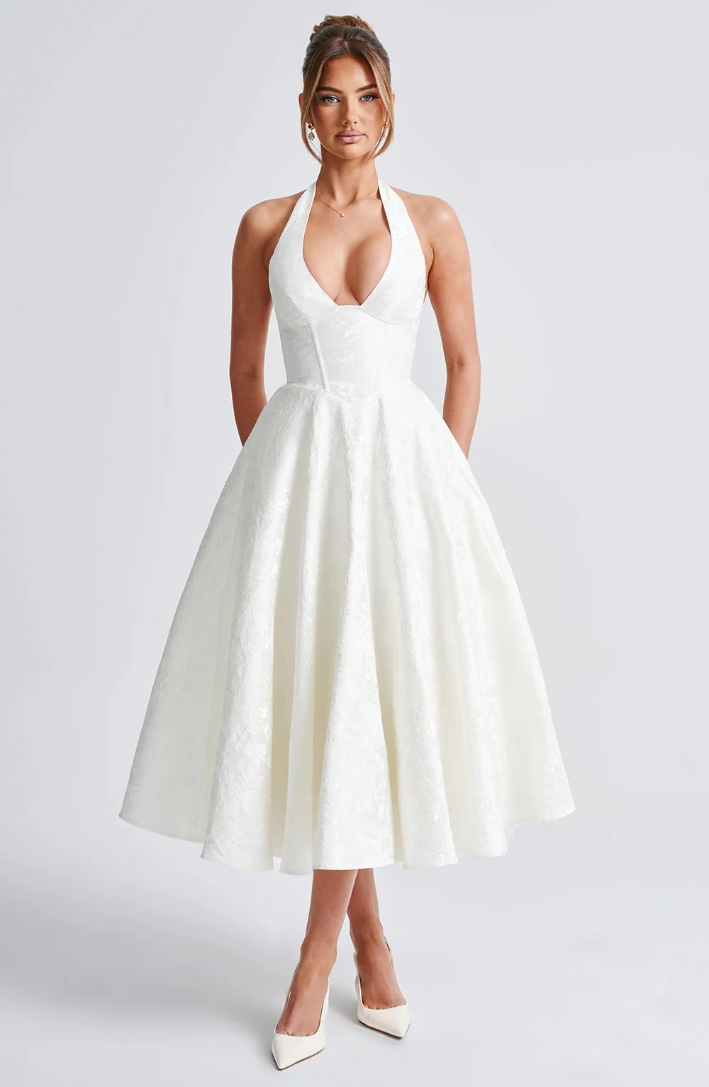 Maya™ | Rochie Midi Elegantă în Galben Limon