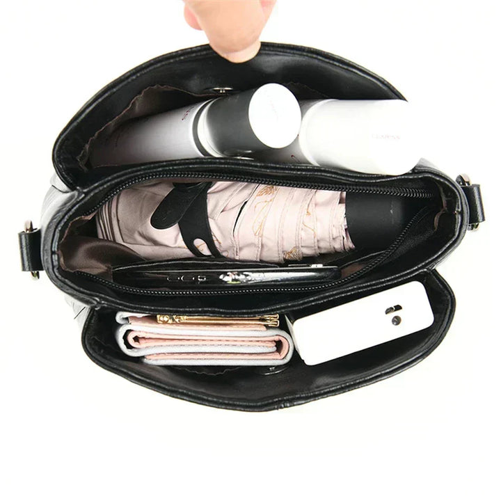 Geantă Elegantă Tote și Crossbody din Piele Brodată pentru Femei