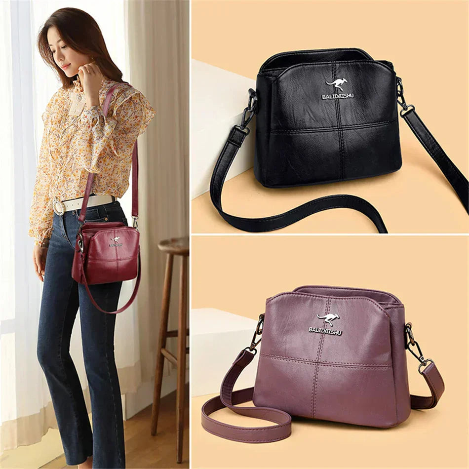Geantă Elegantă Tote și Crossbody din Piele Brodată pentru Femei