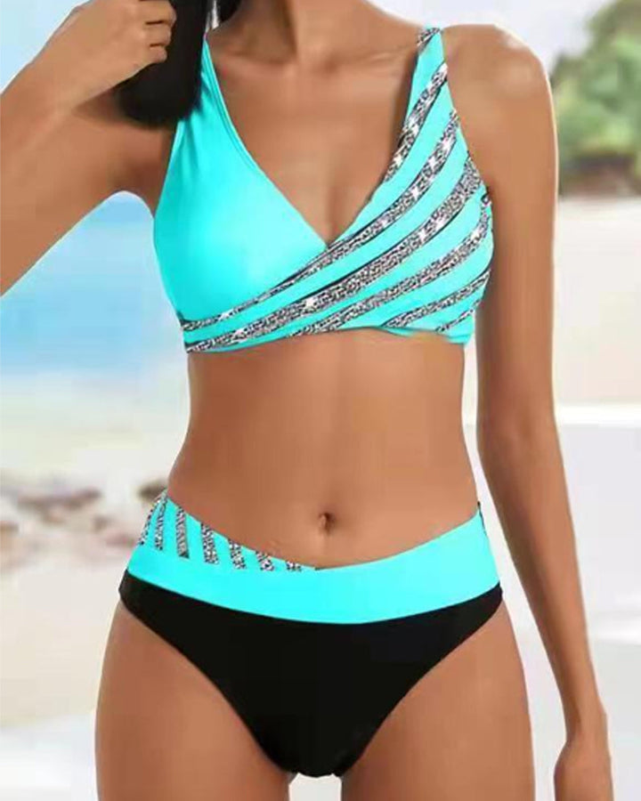Mona - Bikini Imprimat în Nuante Calde