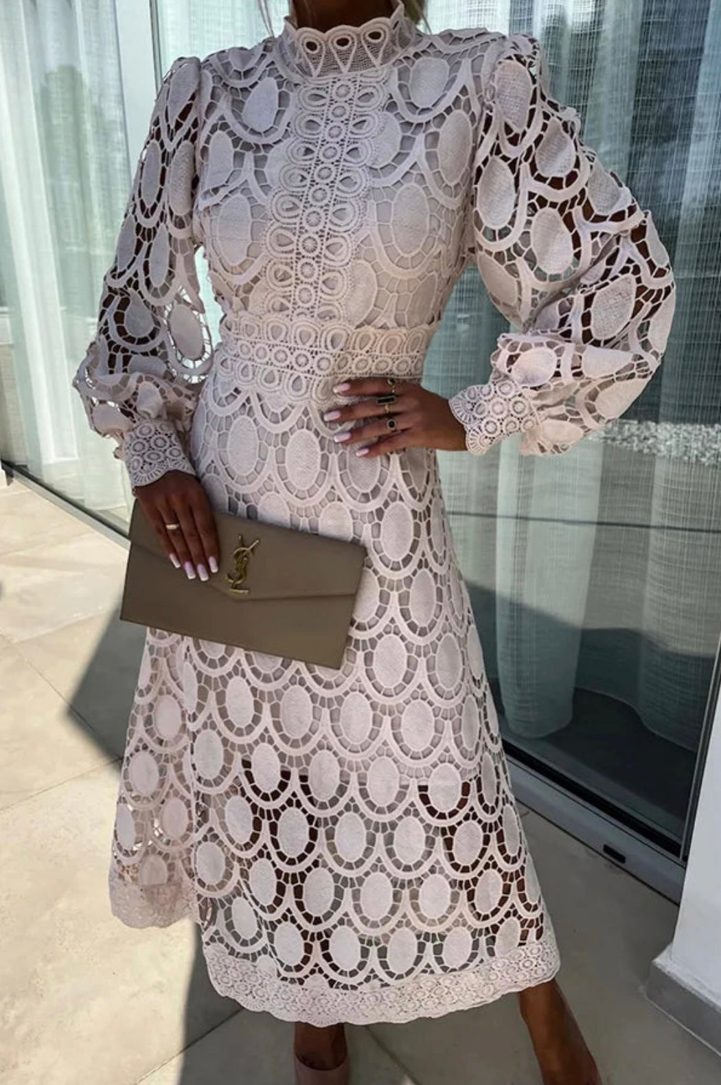 Eloah™ | Rochie Midi Elegantă din Dantelă