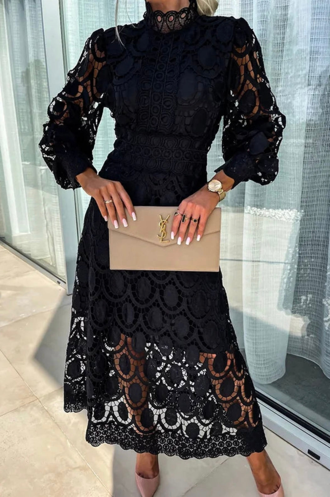 Eloah™ | Rochie Midi Elegantă din Dantelă