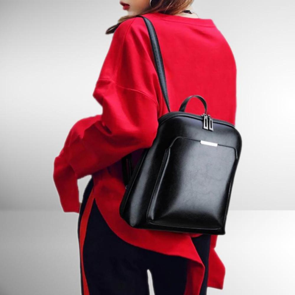 Rucsac clasic cu dublă fermoar – design elegant