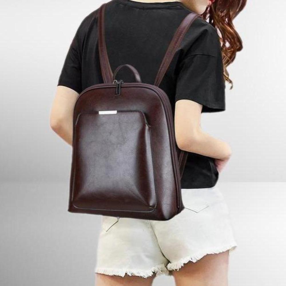 Rucsac clasic cu dublă fermoar – design elegant