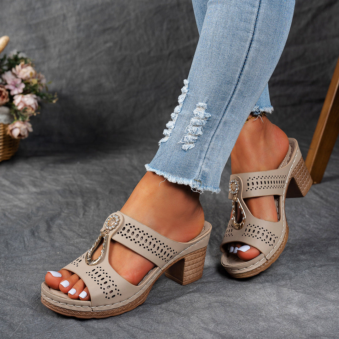 Isabella™ | Sandale Comfort Ortopedice cu Toc Înalt