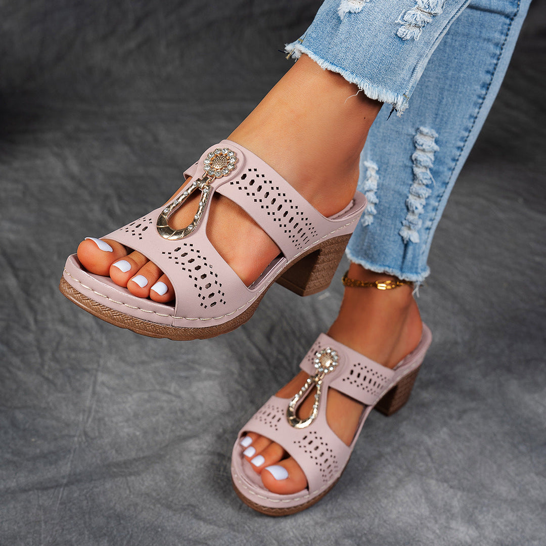 Isabella™ | Sandale Comfort Ortopedice cu Toc Înalt