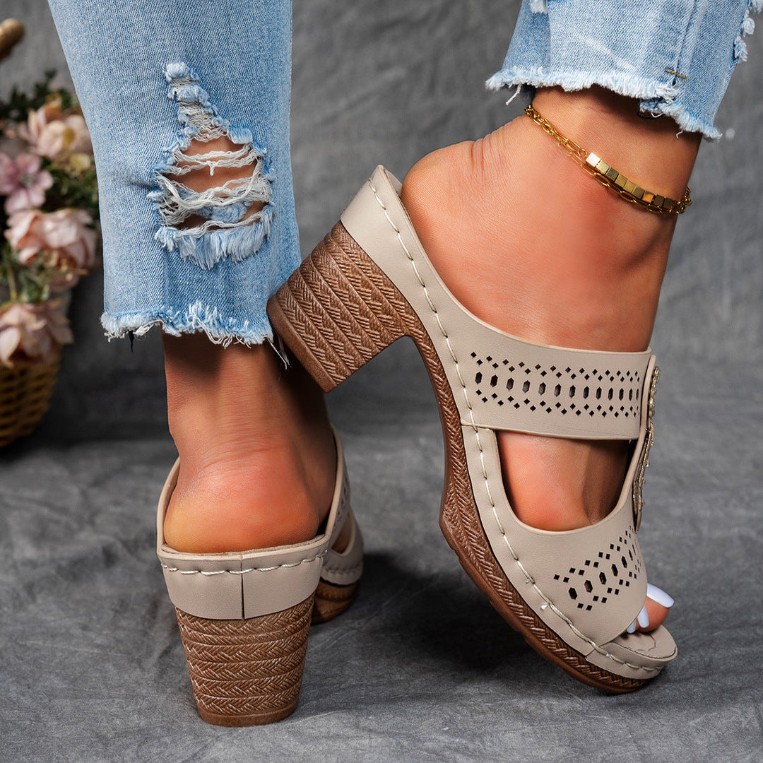 Isabella™ | Sandale Comfort Ortopedice cu Toc Înalt