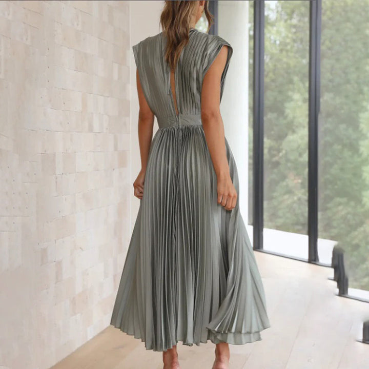 Marni™ | Rochie Midi Plisată Timeless