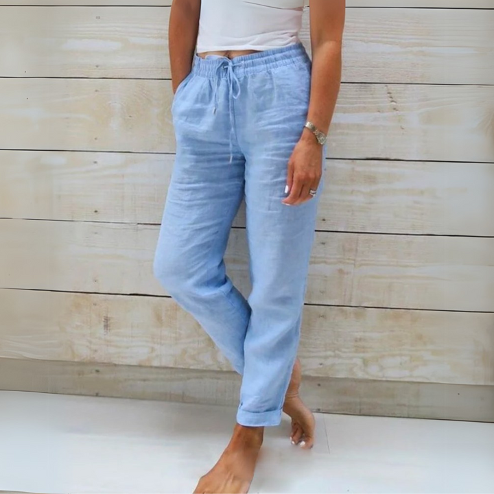 Allison - Pantaloni Tailored din Lână și Bumbac de Lux