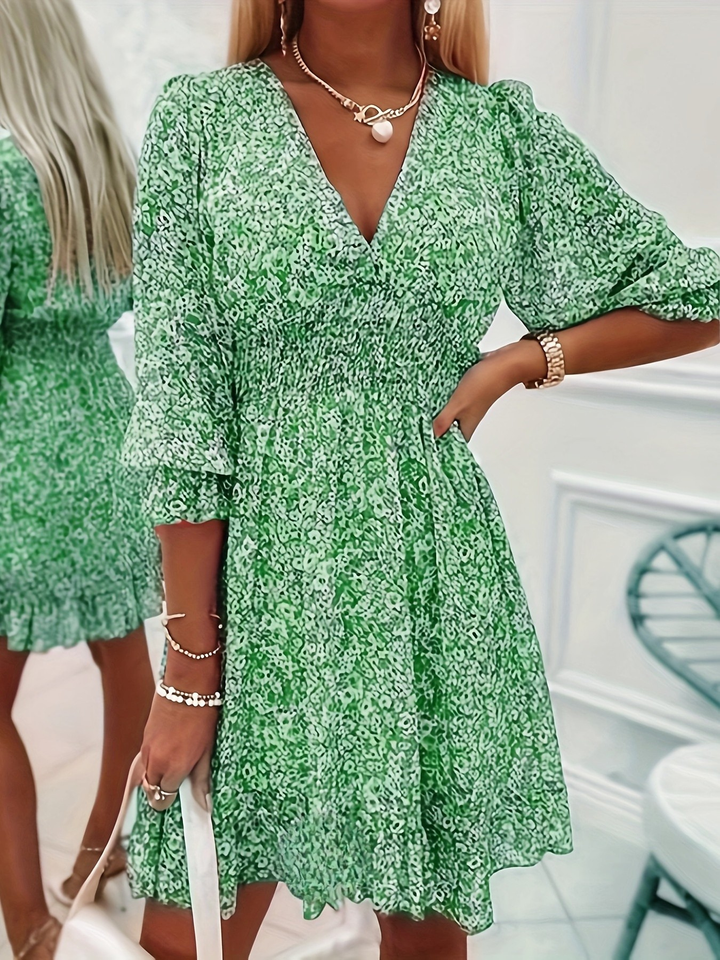 Nissia™ | Rochie Mini cu Volane Florale