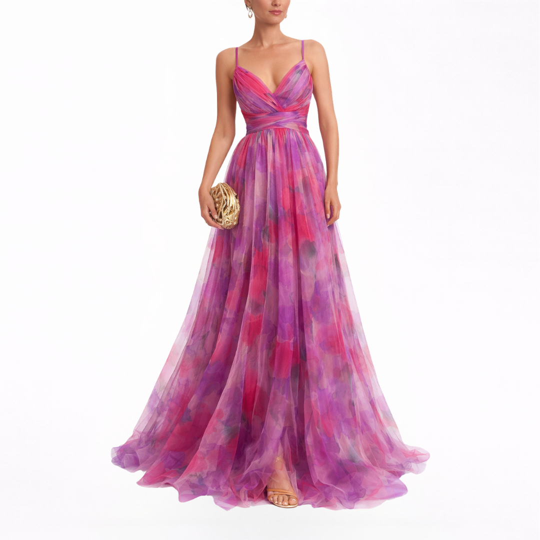 Giselle | Rochie Maxi Incantevole cu Print Floral