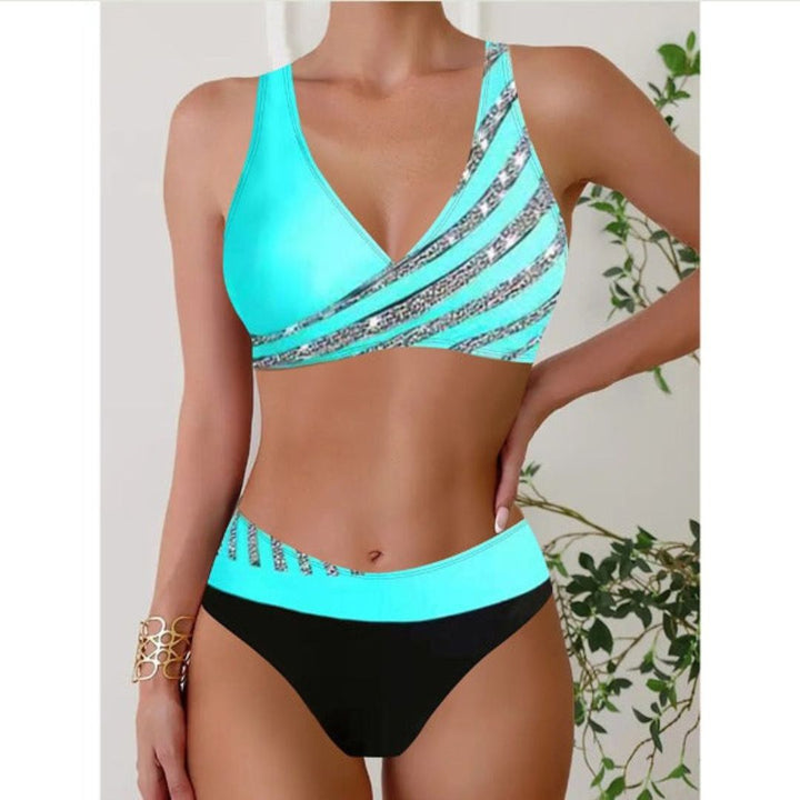 Zoë - Costum de baie Halter Stampat