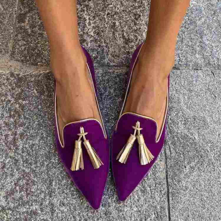 Portia - Mocasini cu franjuri boho