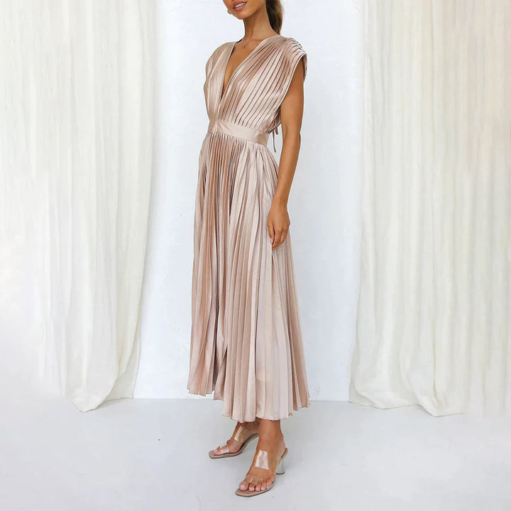 Marni™ | Rochie Midi Plisată Timeless