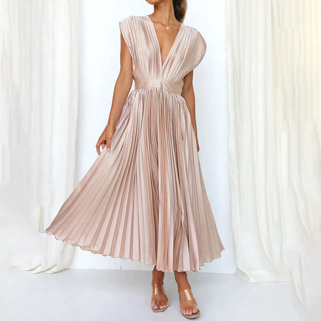 Marni™ | Rochie Midi Plisată Timeless