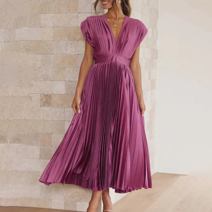 Marni™ | Rochie Midi Plisată Timeless