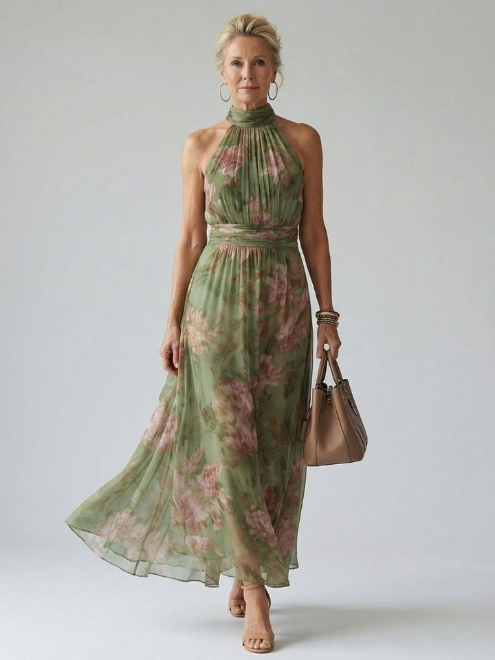 Mirelle | Rochie Midi cu Guler Halter