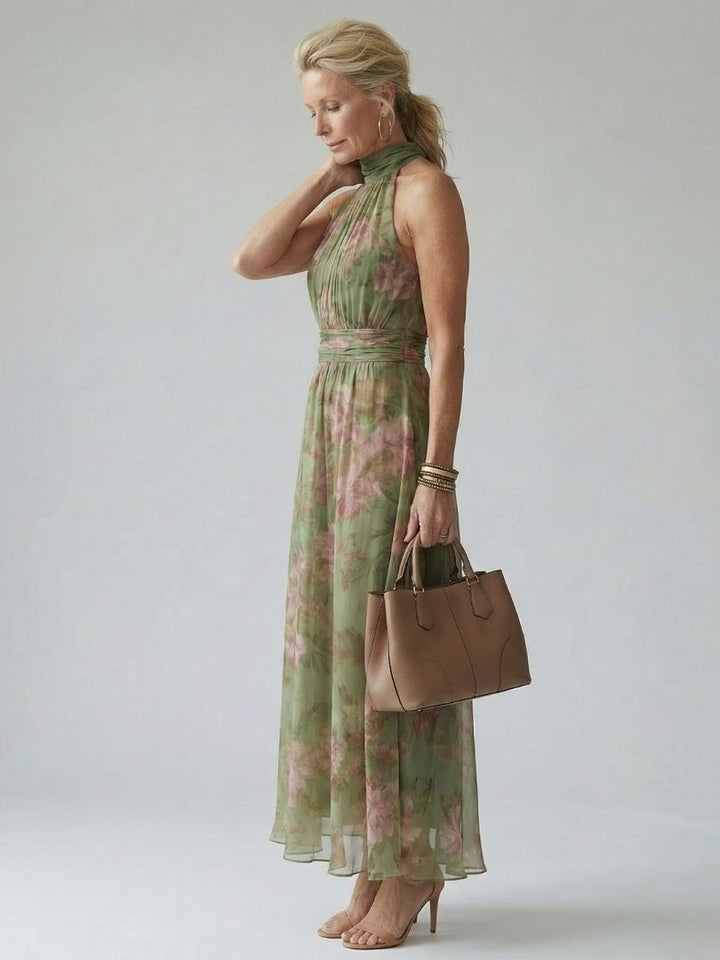 Mirelle | Rochie Midi cu Guler Halter