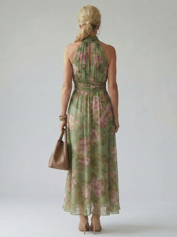 Mirelle | Rochie Midi cu Guler Halter