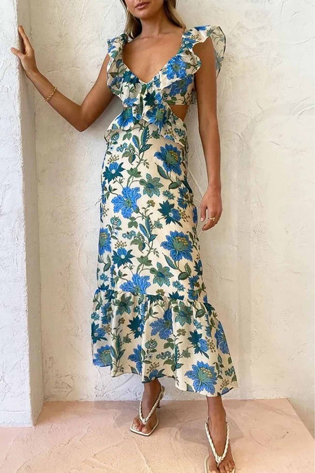Yafit™ | Rochie cu Volane Florale