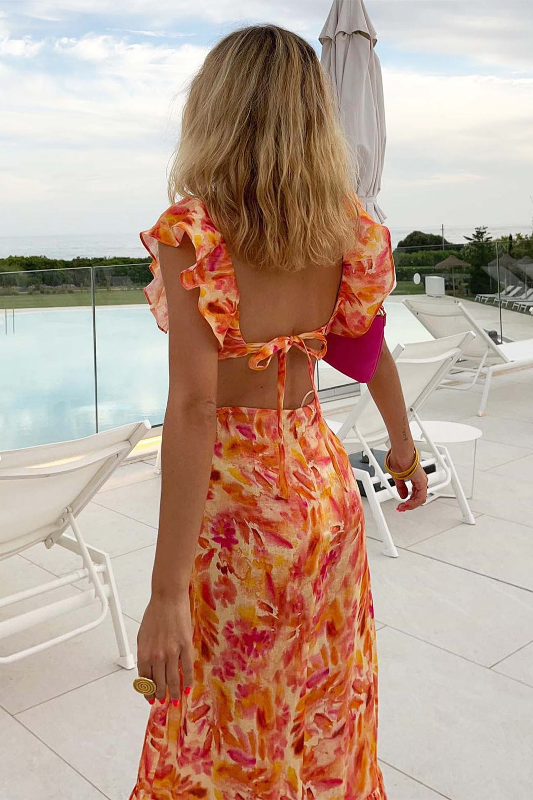 Yafit™ | Rochie cu Volane Florale