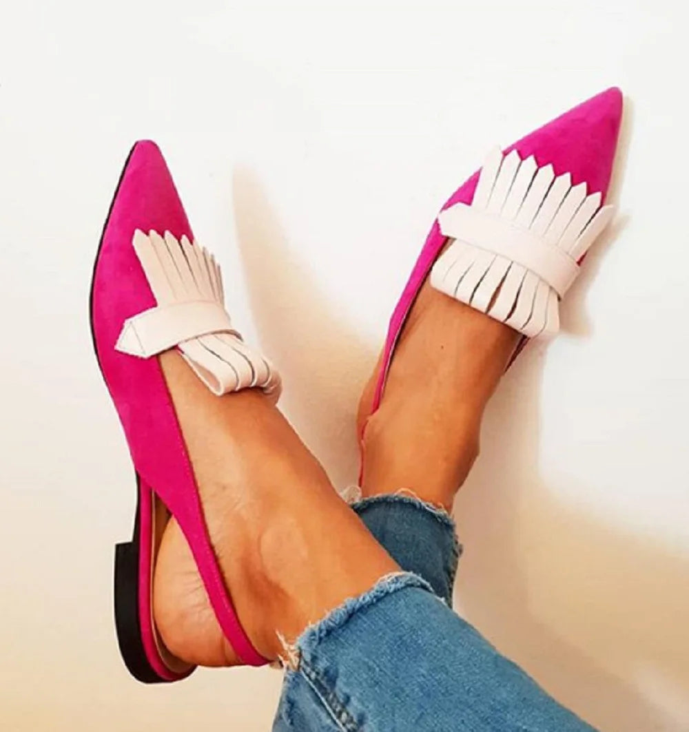 Pantofi cu toc deschis la spate