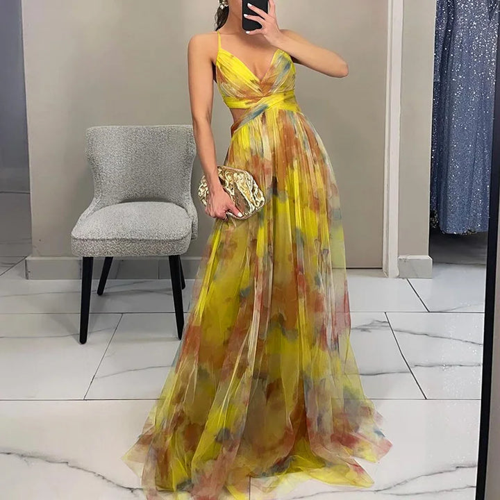 Giselle | Rochie Maxi Incantevole cu Imprimeu Floral