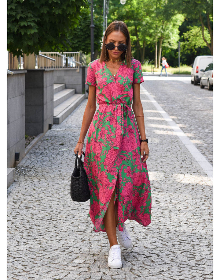 Talia™ | Rochie Florală Elegantă cu Decolteu în V