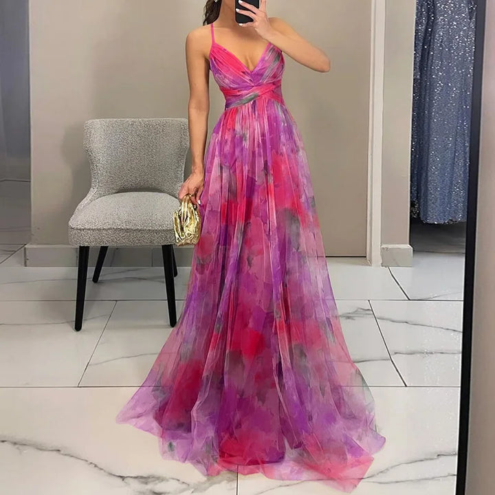 Giselle | Rochie Maxi Incantevole cu Print Floral